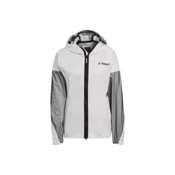 Adidas Agravic Light Waterproof Pro Trail Running Rain Jacket Women's White/Black