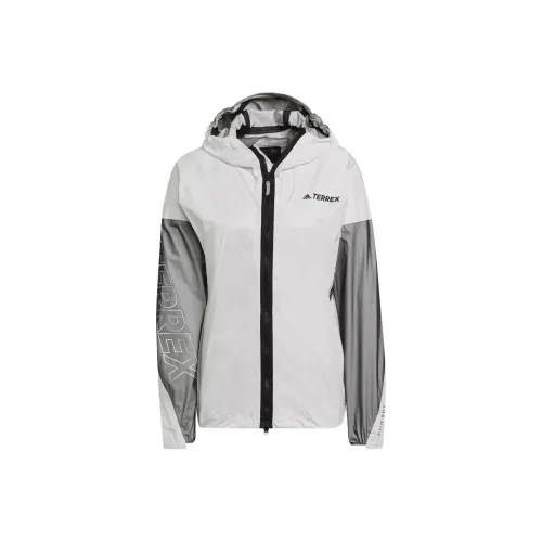 Adidas para Light Waterproof Pro Trail Running Rain Jacket Women's White/Black