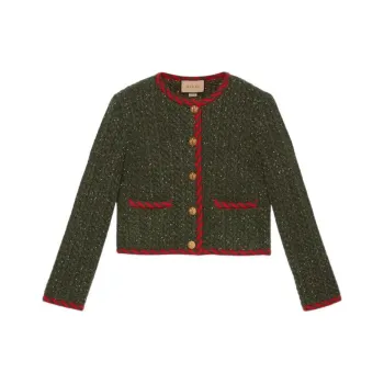 GUCCI Cable Knit Wool Jacket