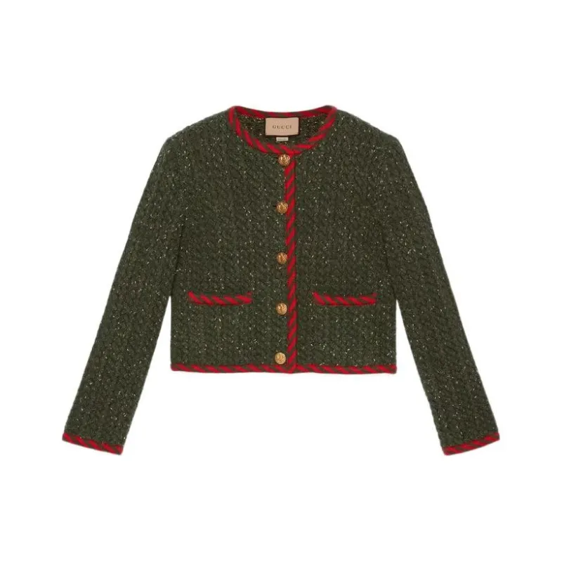 GUCCI Cable Knit Wool Jacket-0