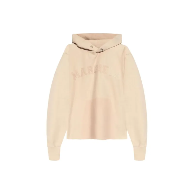 Maison Margiela Logo Embroidered Long Sleeved Hoodie-0