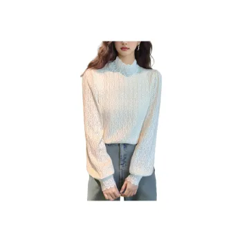 Wbwq Knitwear Women's Ecru Fleece Lined