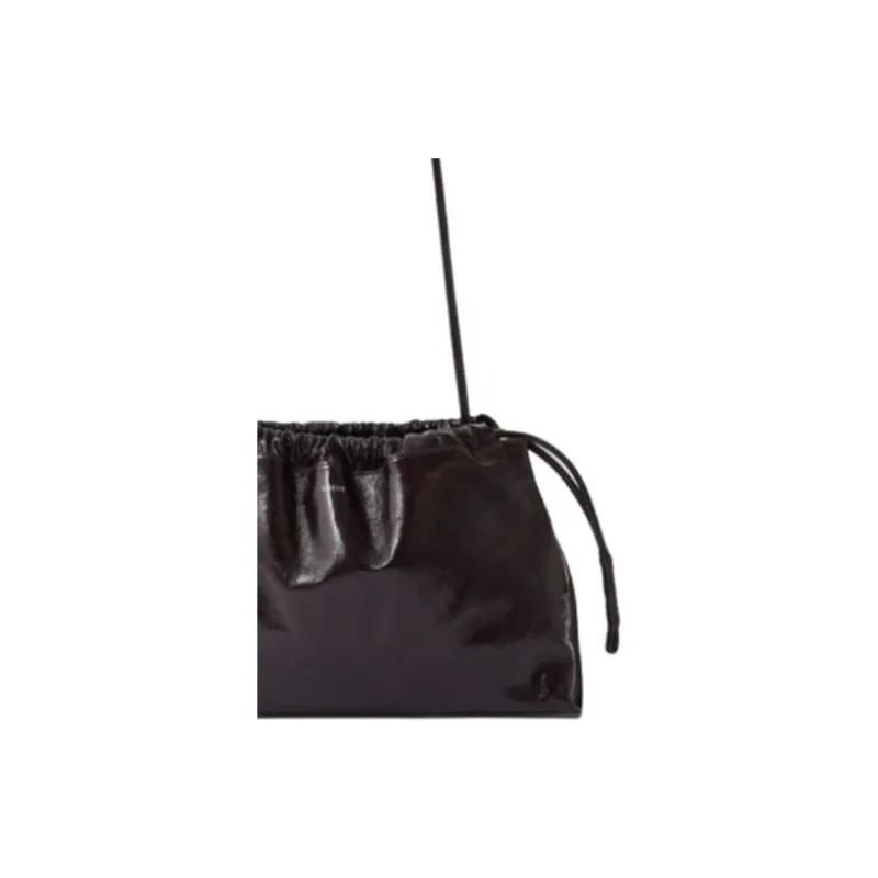 SOEUR Patent Leather Goatskin Shoulder Bag Women's Dark Burgundy-3