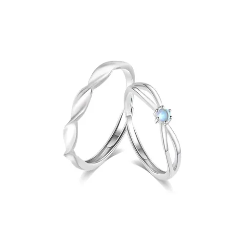 The Years Are Quiet Glass Cat Eye Rings Unisex