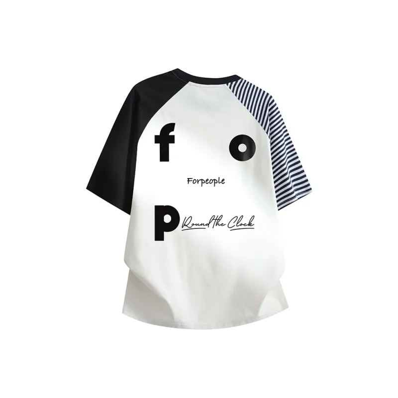 FAX FOR FMACM T Shirt Unisex Black White Stripes-1