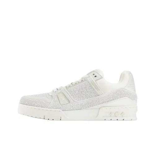 LOUIS VUITTON Trainer Low Top Skateboard Shoes Men's White