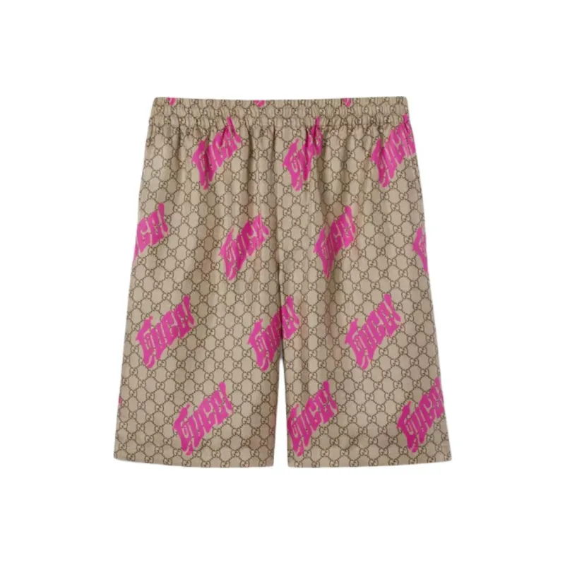 GUCCI FW25 Casual Shorts Men's Beige Brown-0