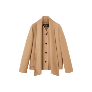 Loro Piana Gladwin Coat And Scarf Removable Jackets Coats Women's Light Brown