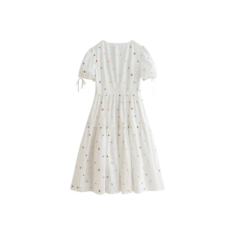 Inman Long Sleeved Dress Women's Pearl White-1