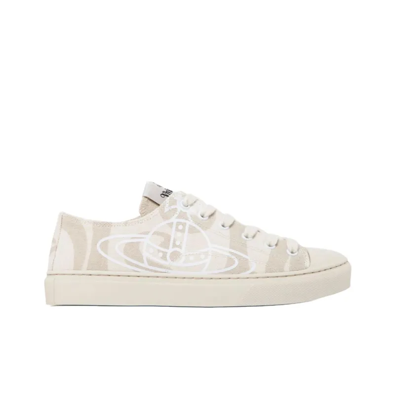 Vivienne Westwood Low Top Canvas Shoes Women's White-1