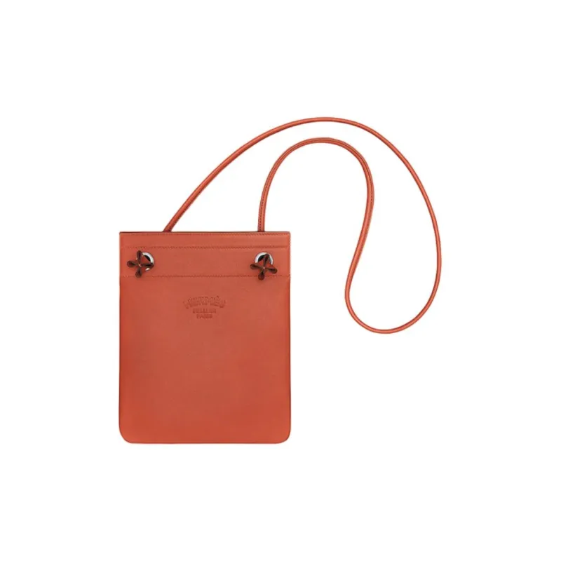 HERMES Aline Cheri Calfskin Shoulder Bag Crossbody Bag Mini Women's R1 Terre Battue Red Clay-0