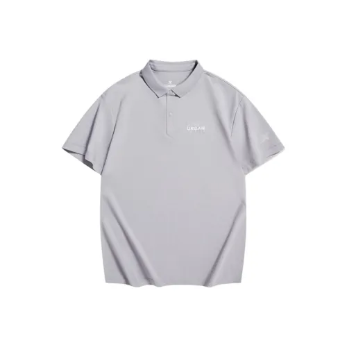 XTEP Polo Shirt Women's Light Gray Purple