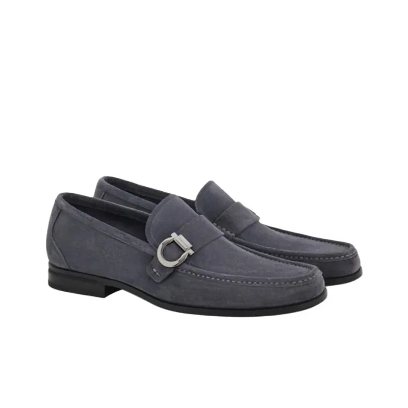 FERRAGAMO GANCINI Loafers Men's Dusty Gray-2