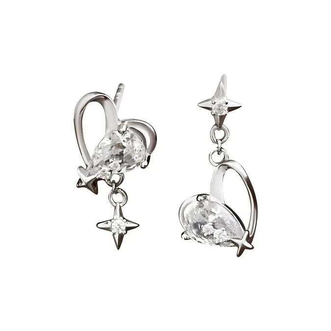 RUOK S925 Silver Stud Earrings Women's-0