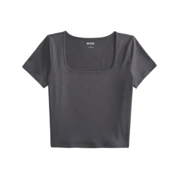 Hollister T-Shirt Women's Dark Stone Gray