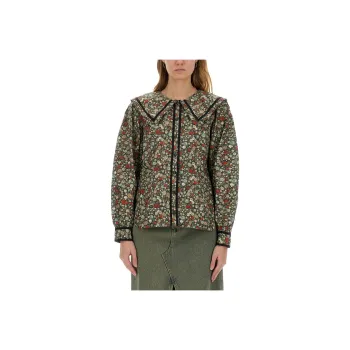 GANNI Allover Floral Printed Blouse