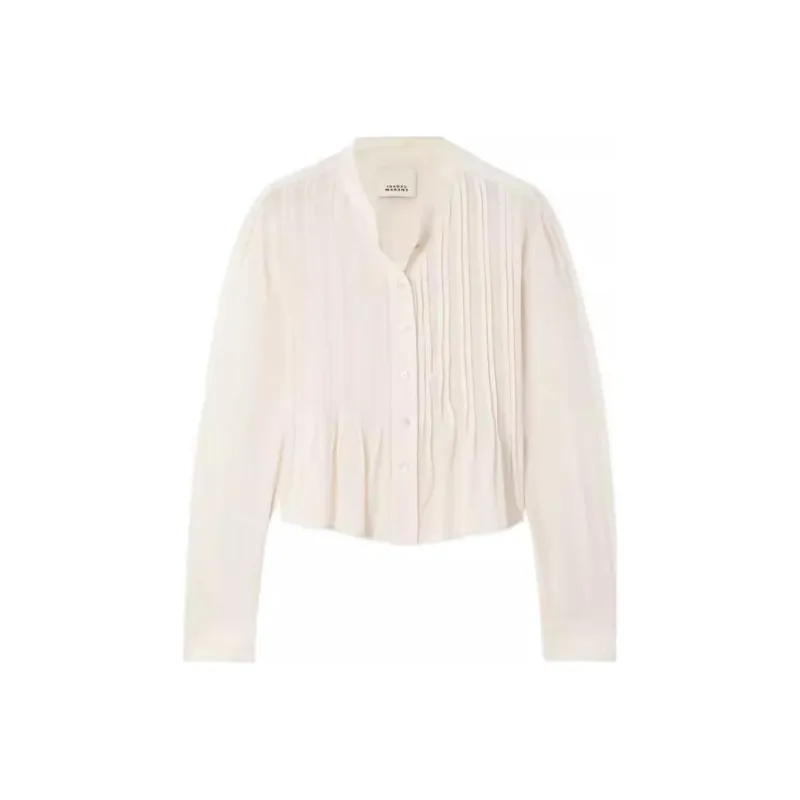 ISABEL MARANT ETOILE Adzara Pintuck Detailed Buttoned Blouse-0