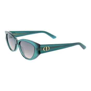 DIOR Acetate Irregular Shape Sunglasses Unisex Green