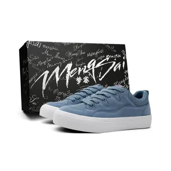 Mengsai Cushioning, Wear Resistant Low Top Skateboard Shoes Men's Sea Salt Haze Blue