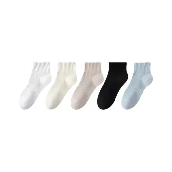 H YXIANG Mid Calf Socks Women's 5 Pack