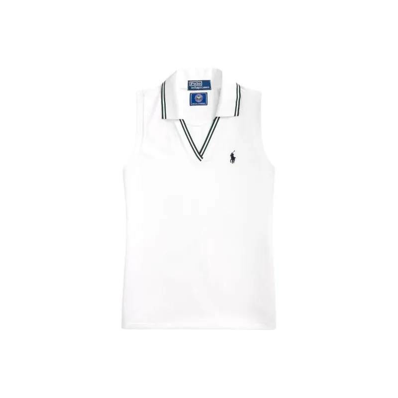 Polo Ralph Lauren Wimbledon Tennis Open Collection SS24 Polo Shirt Women's Porcelain White-0