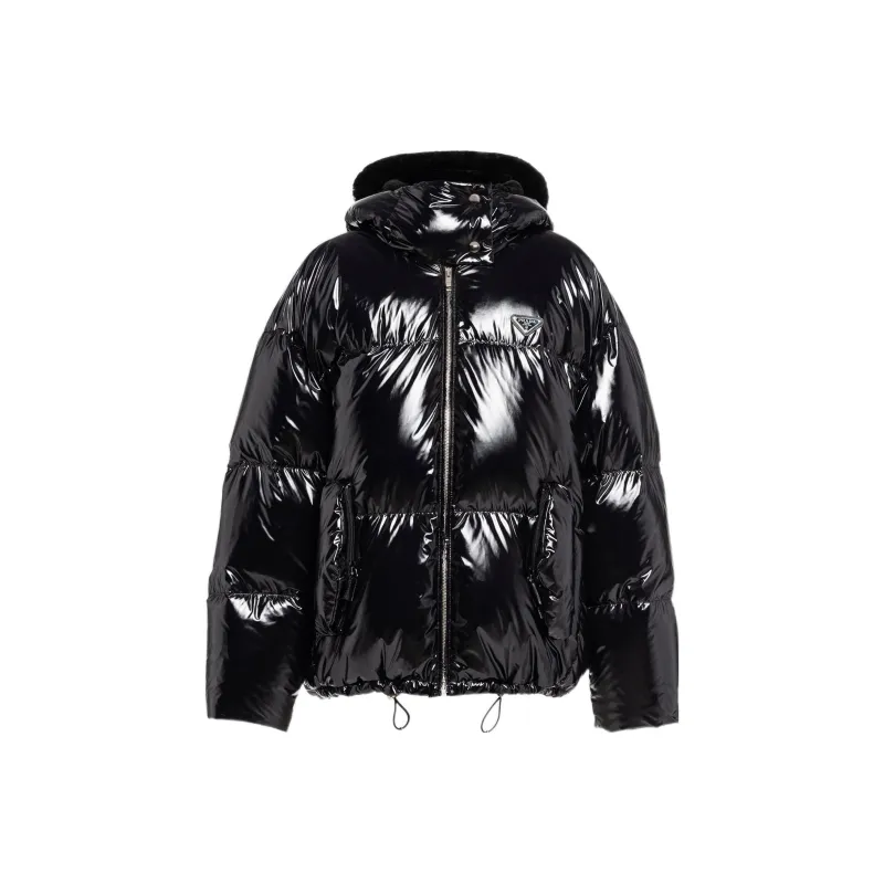 PRADA Down Jacket Coat Women's Black-0