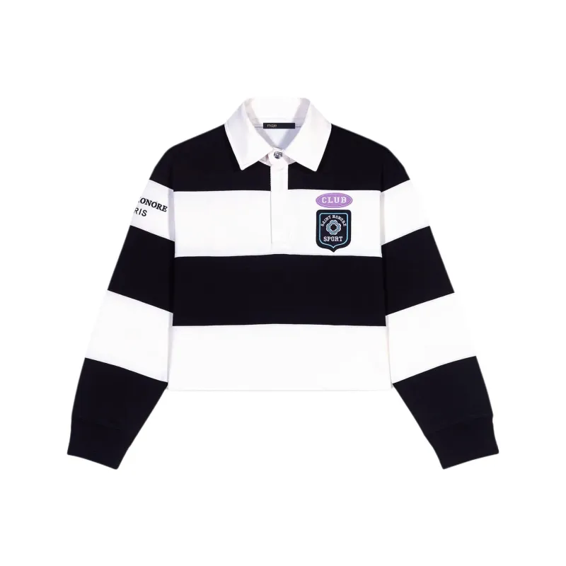Maje Striped Polo Shirt-0