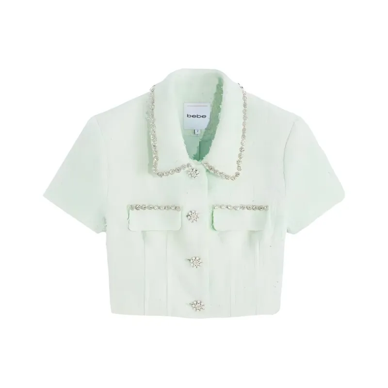 Bebe SS24 Jackets Coats Women's Light Green-0