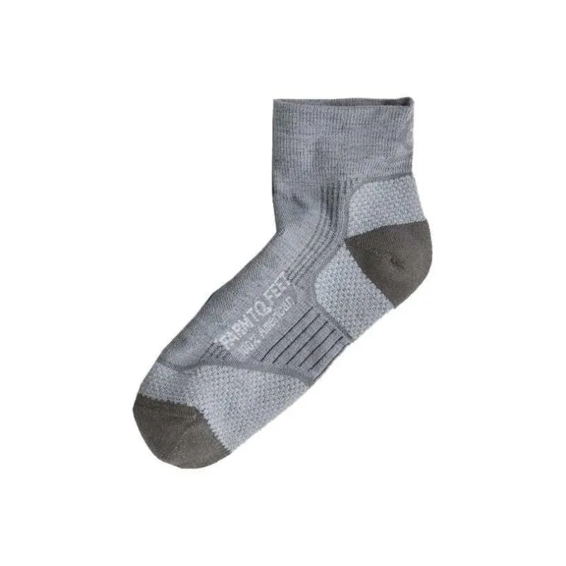 Patagonia FarmtoFeet®Damascus Ankle Socks Unisex 1 Pack Gray, Black-0