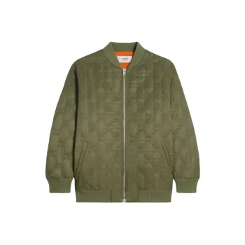 CELINE Oversized Triomphe Teddy Jacket In Nylon Twill