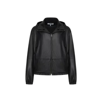 LOEWE Hooded Leather Jacket