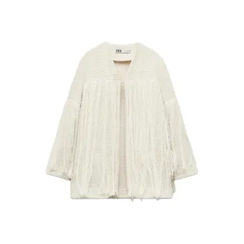 ZARA ZW Series Jackets Coats Women's Natural Color