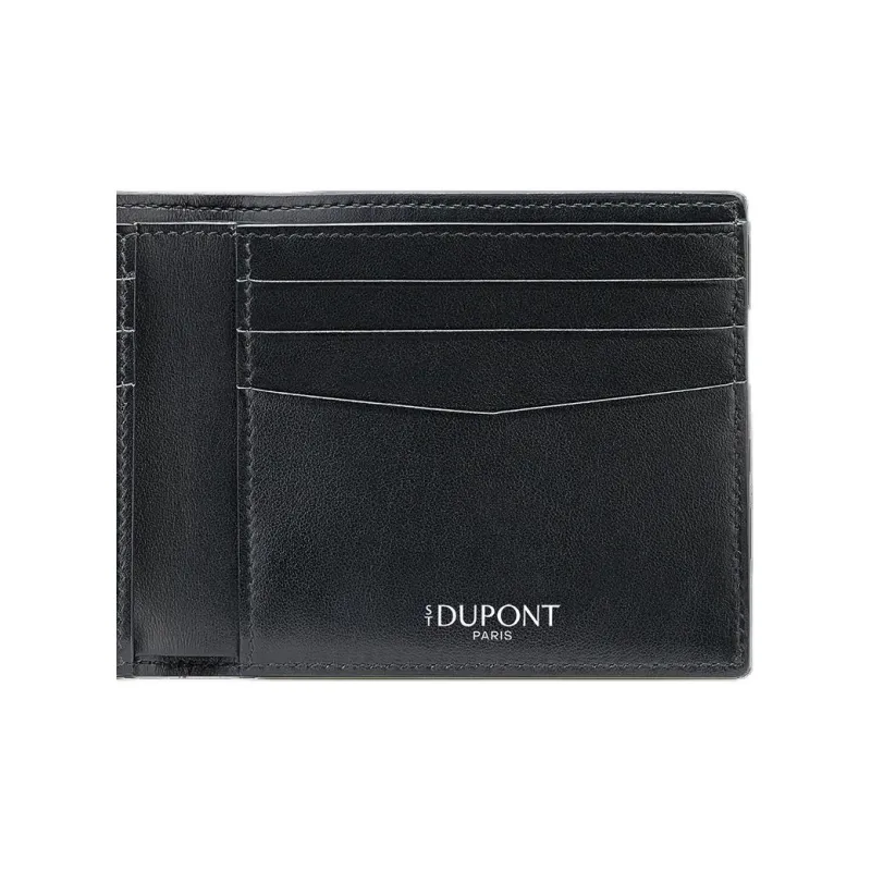 S. T.DUPONT Grain Calfskin Wallet Women's Black-4