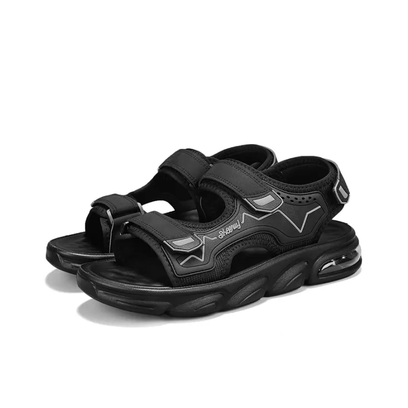Ncmt Beach Sandals Men Black Orange/Black Gray/Khaki-2