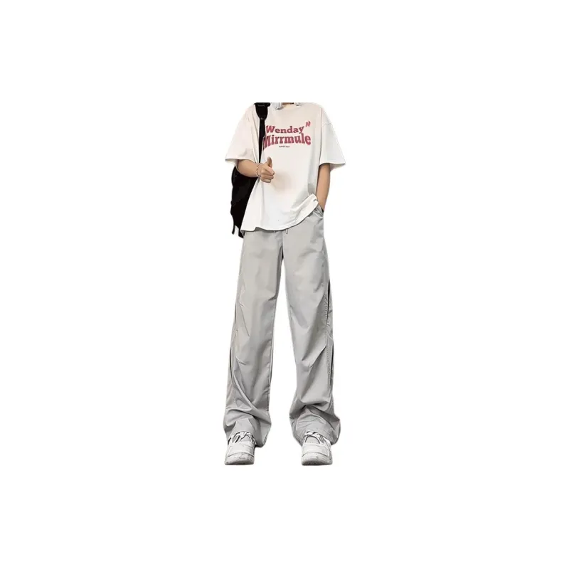 DARK HORSE Casual Pants Unisex Light Gray-0