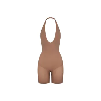 SKIMS SEAMLESS SCULPT DEEP PLUNGE SHORT BODYSUIT Bodysuits Women's SIENNA/Ochre