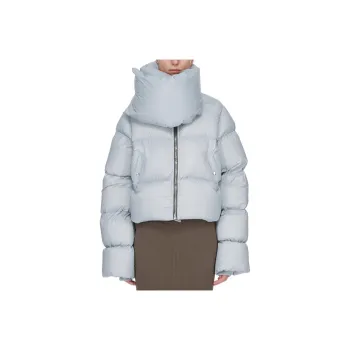 RICK OWENS Funnel Neck Jacket 'Pale Blue'