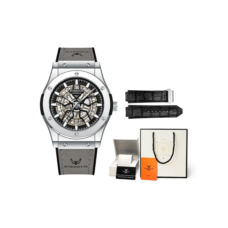 ROERDUM Infinite Universe Mechanical Movement Watch Men's Watches Black Dial-4