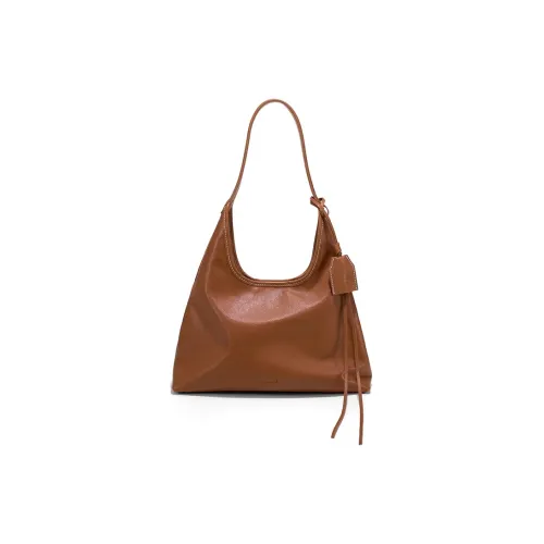 Simedin Top Grain Vegetable Tanned Cow Leather Tote Bag, Shoulder Bag Medium Size Women's Deep Black/Coffee Brown