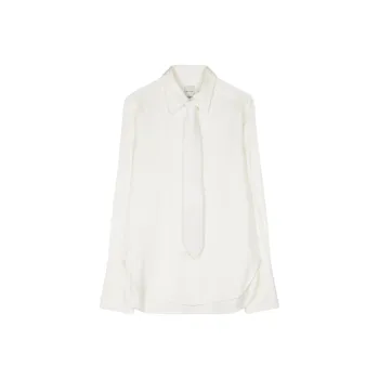 Paul Smith Curved Hem Button Up Tie Shirt
