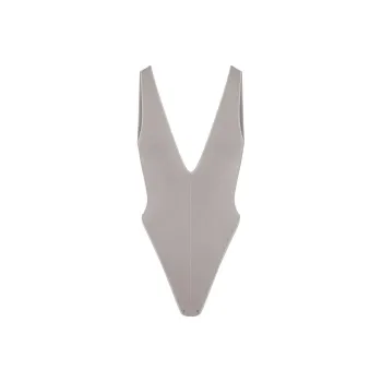 SKIMS SEAMLESS MODAL DEEP PLUNGE BODYSUIT Bodysuits Women's Smoke/Smoke Color