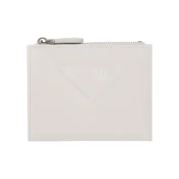 PRADA Leather Wallet Women's White
