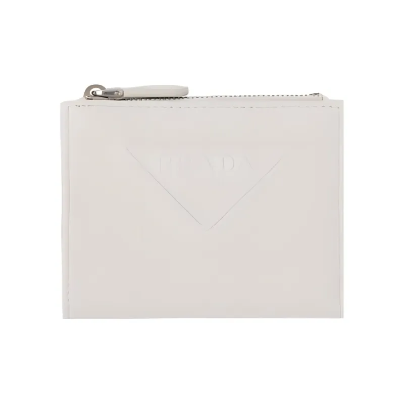 PRADA Leather Wallet Women's White-0
