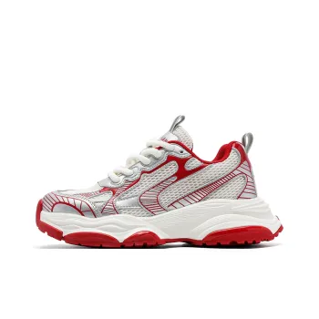 CEDAR HAN Rebound Abrasion Resistant Slip Resistant Low Top Casual Shoes Men's Crimson