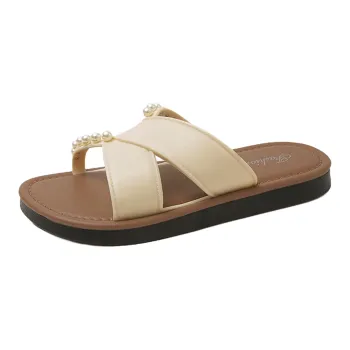 Ailise Sandal Slippers Beige/Black