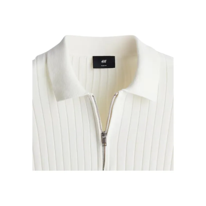 H&M Polo Shirts Men Cream-3