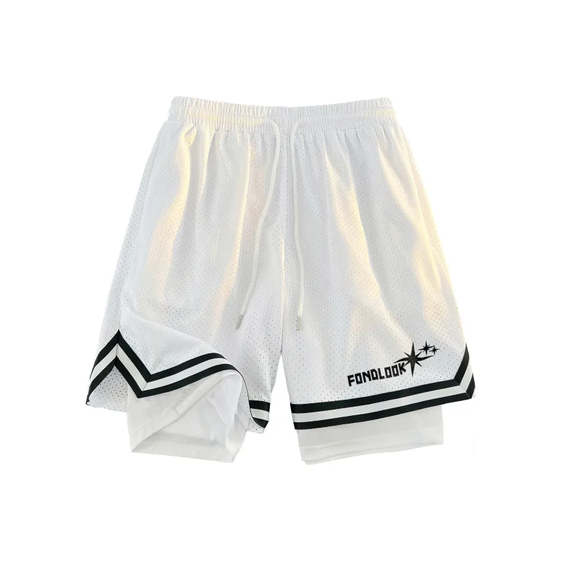 FONDLOOK Casual Shorts Unisex-4