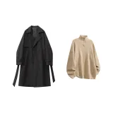 Black+Beige Apricot[Knitwear]