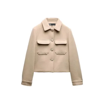 ZARA Jackets & Coats Women's Tan