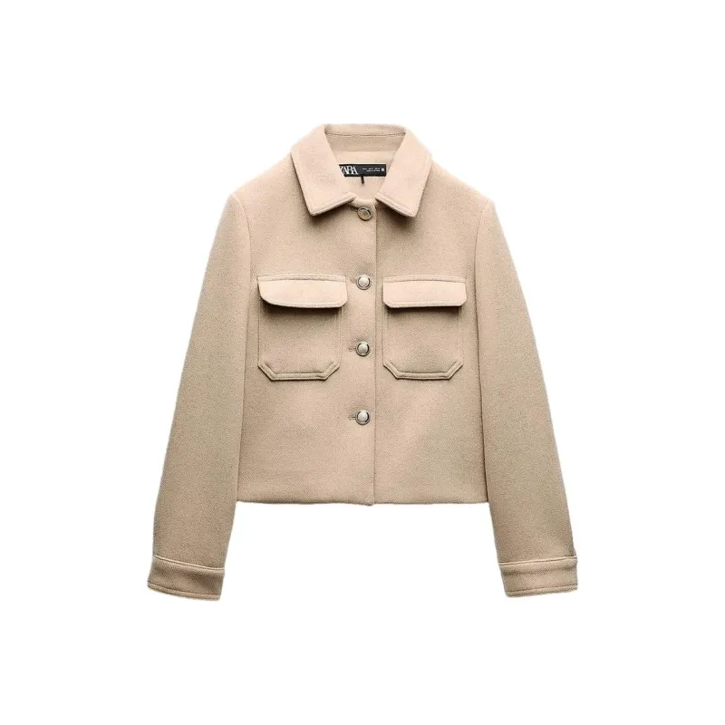 ZARA Jackets & Coats Women's Tan-0